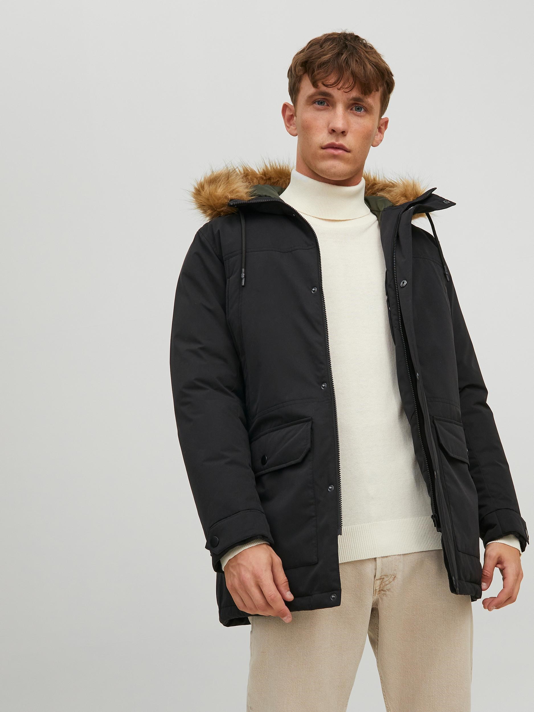 Jack Jones Erkek Parka 12218773 Black