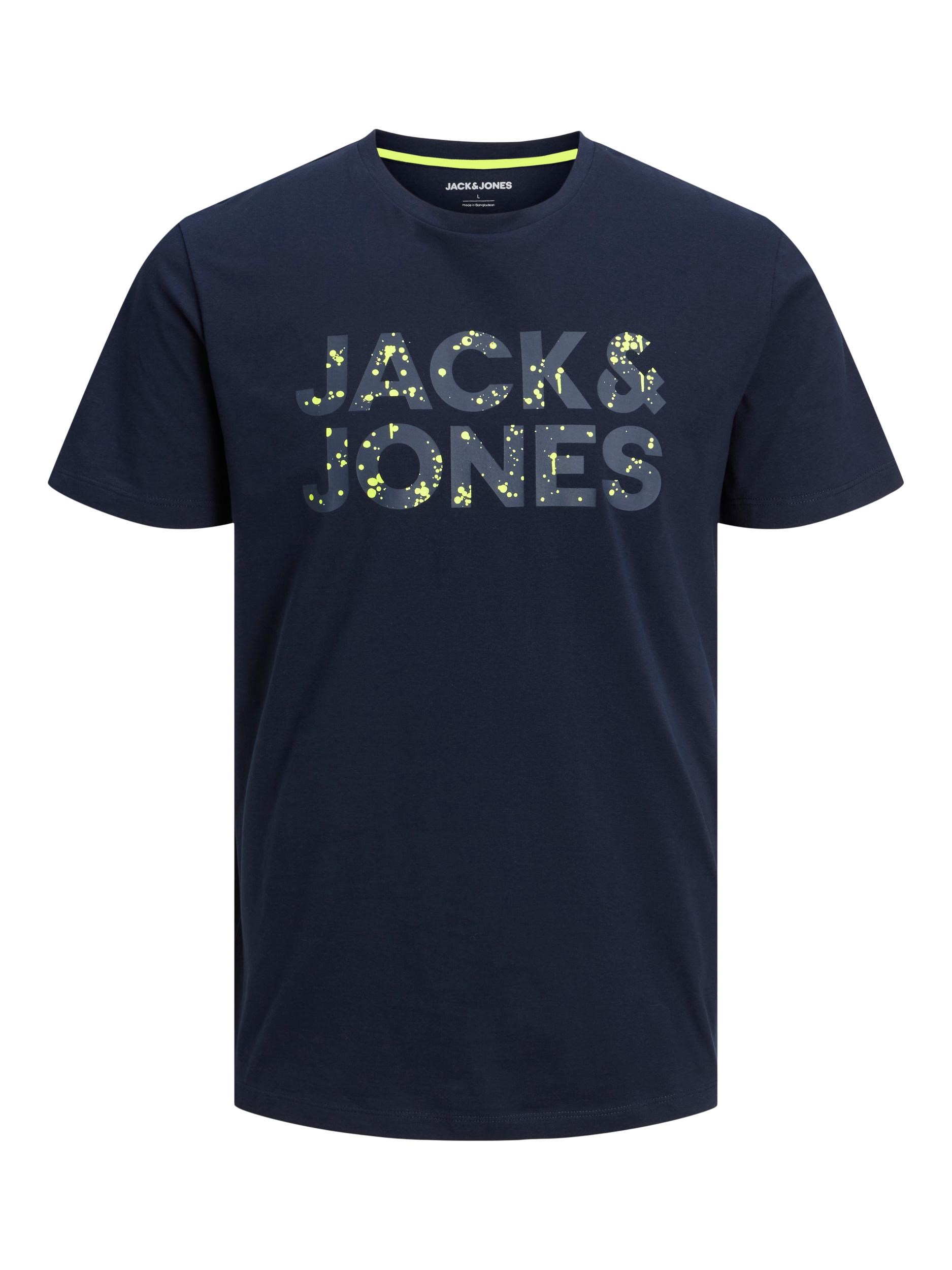 Jack Jones Erkek T-Shirt 12221930 Navy Blazer
