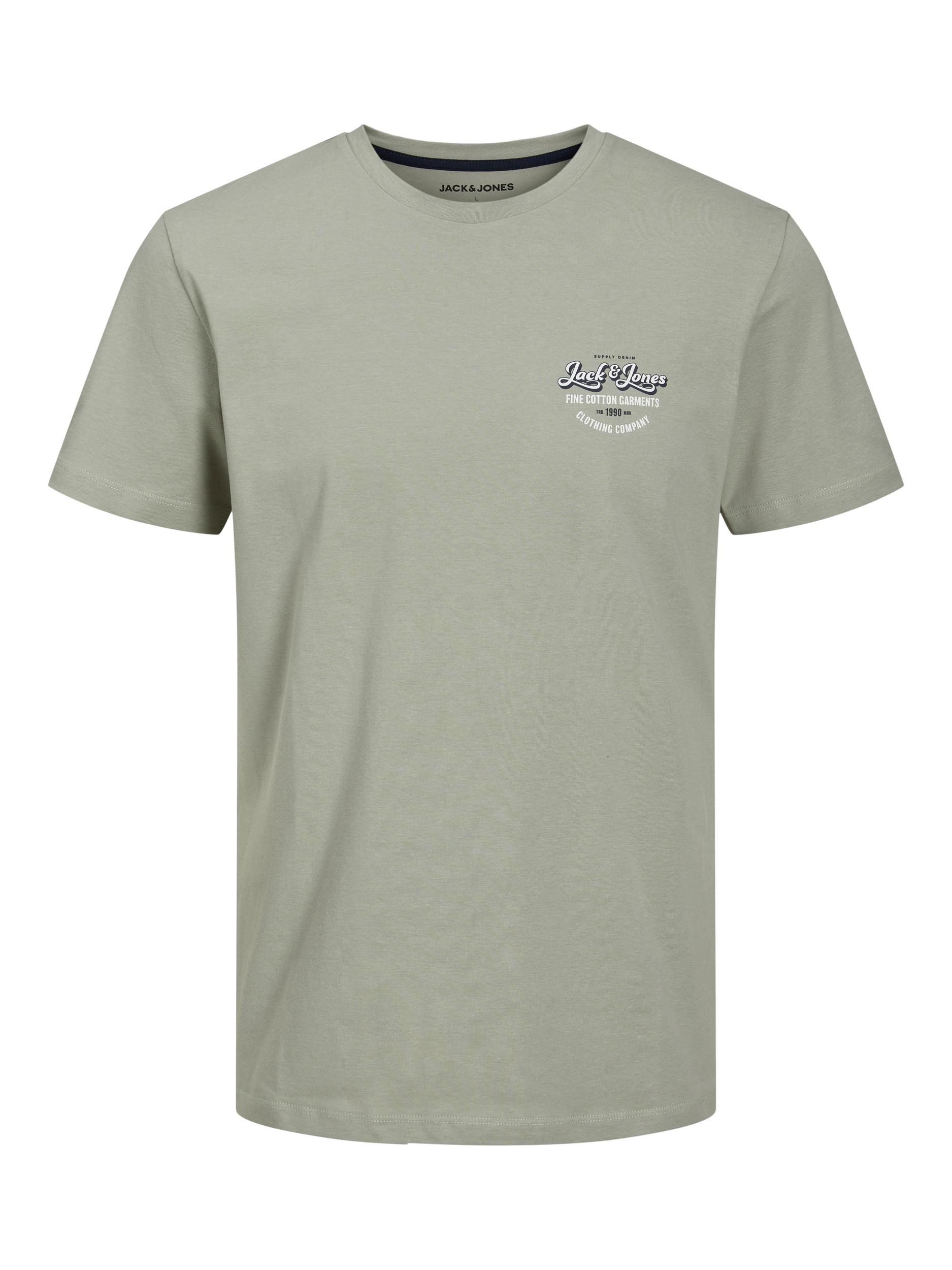 Jack Jones Erkek T-Shirt 12222339 Wrought Iron
