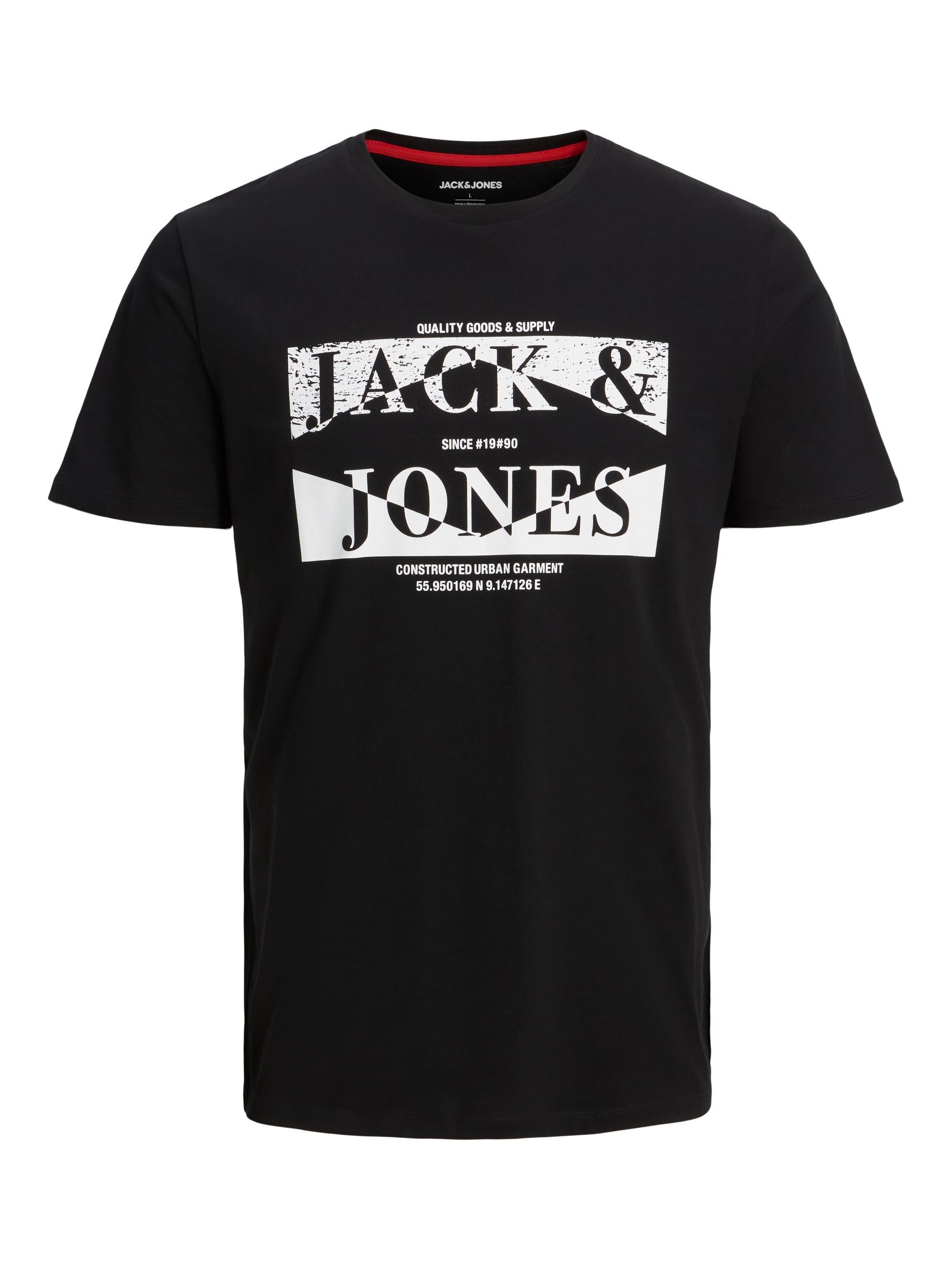 Jack Jones Erkek T-Shirt 12222882 Black