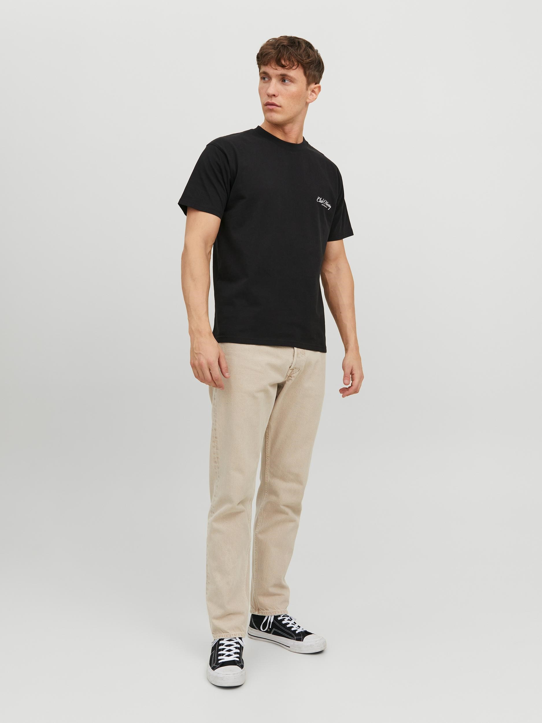 Jack Jones Erkek T-Shirt 12227699 Black