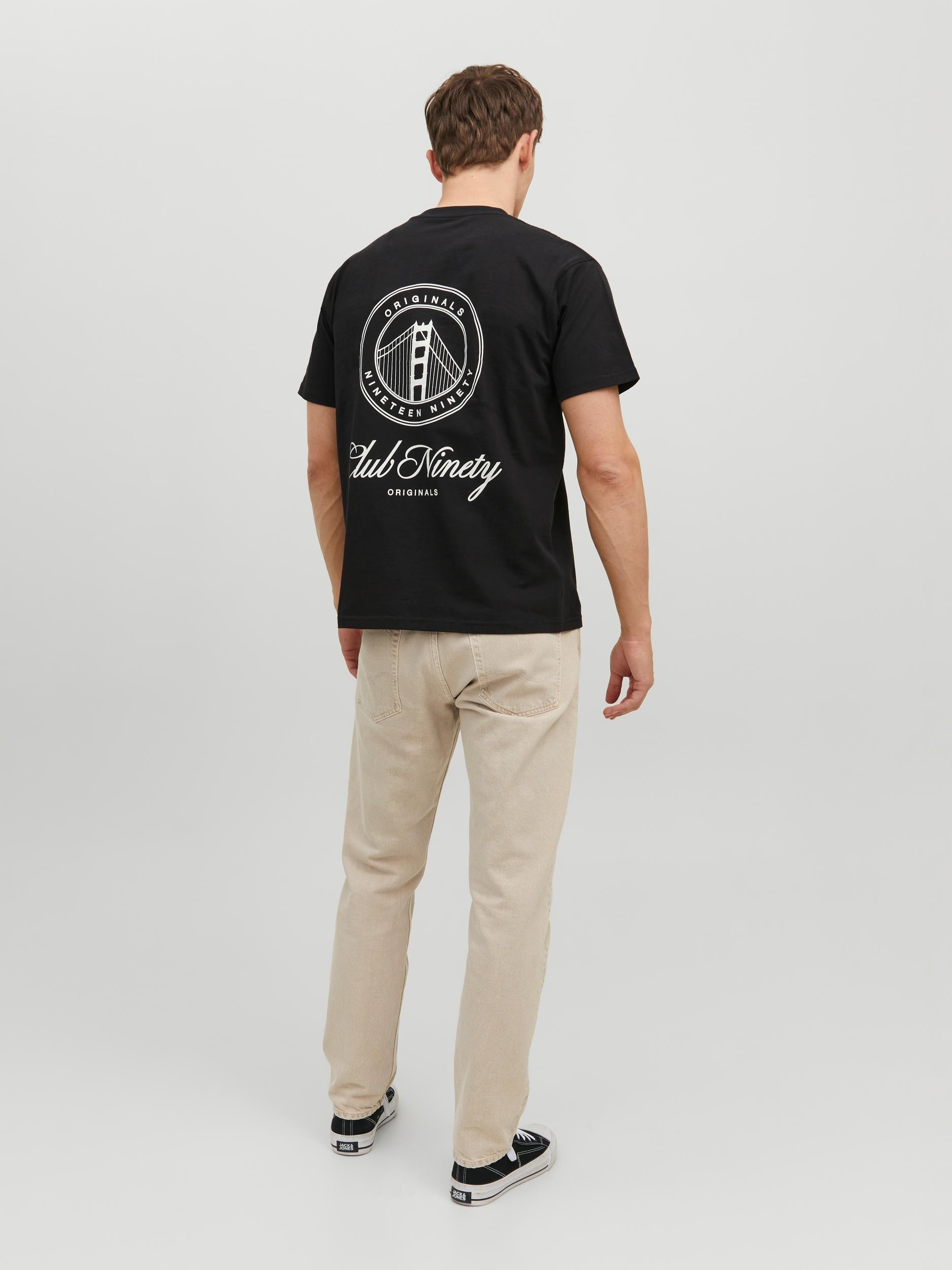 Jack Jones Erkek T-Shirt 12227699 Black