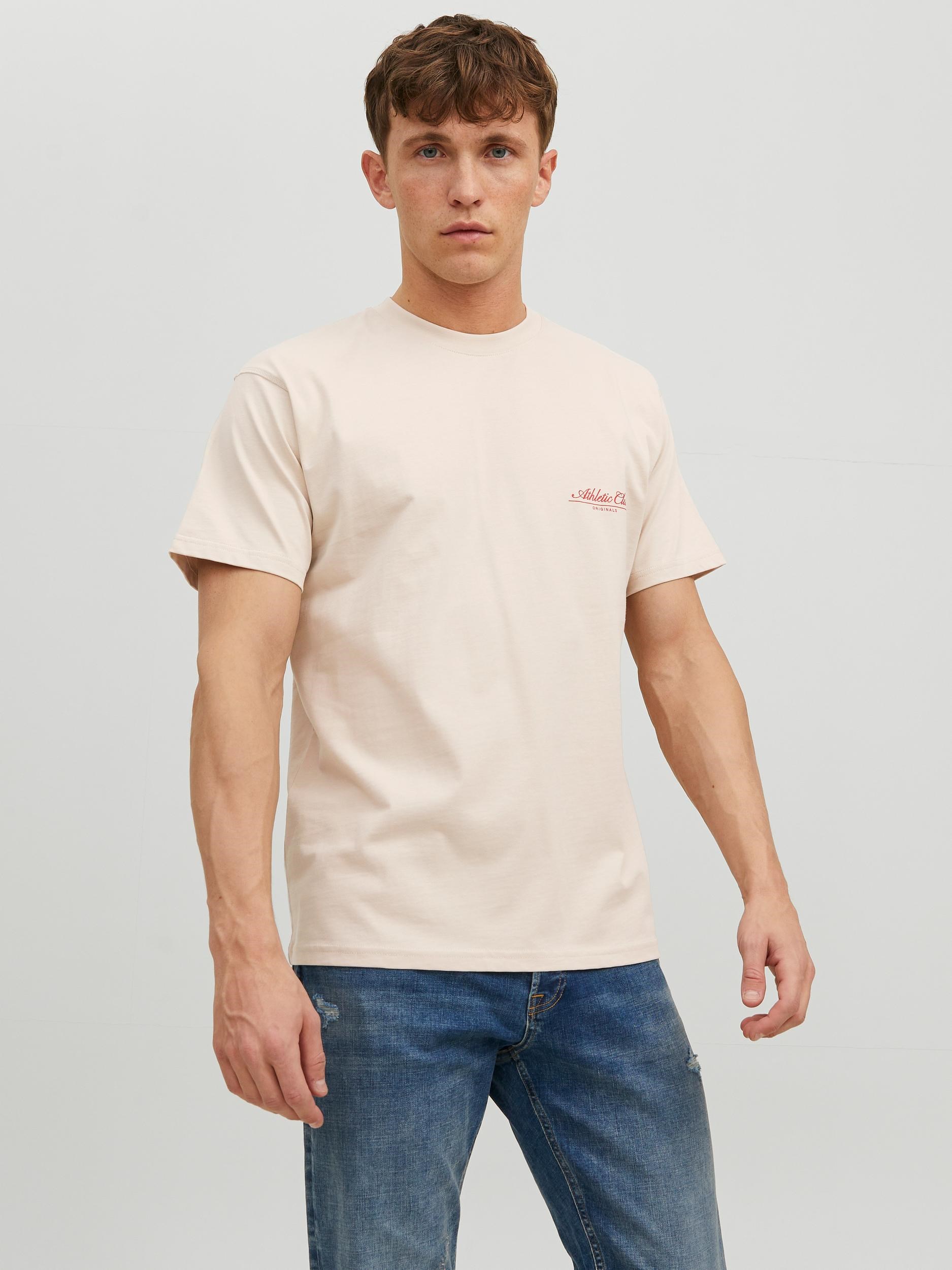 Jack Jones Erkek T-Shirt 12227699 Moonbeam