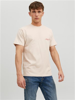 Jack Jones Erkek T-Shirt 12227699 Moonbeam