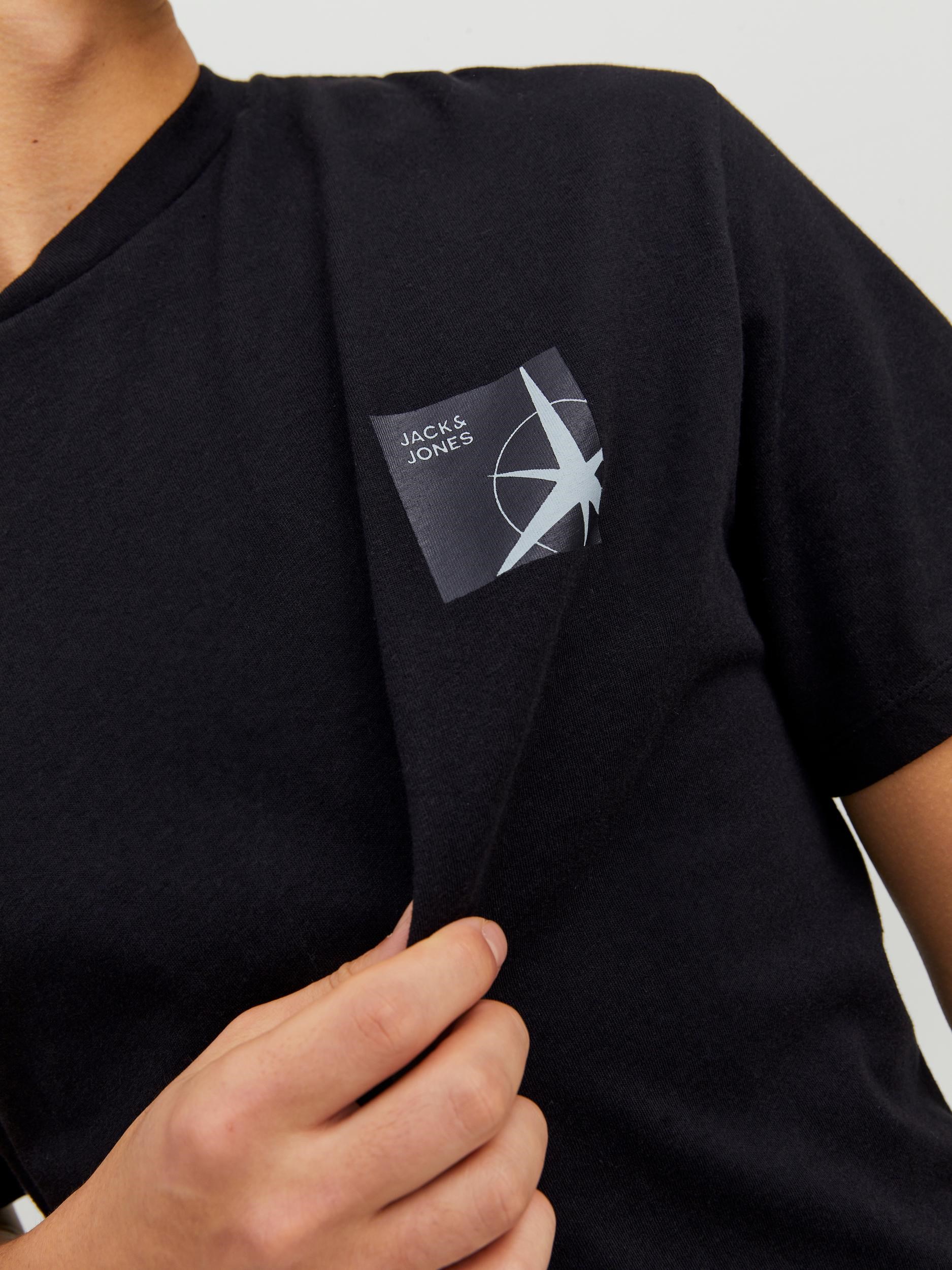 Jack Jones Erkek T-Shirt 12229885 Black