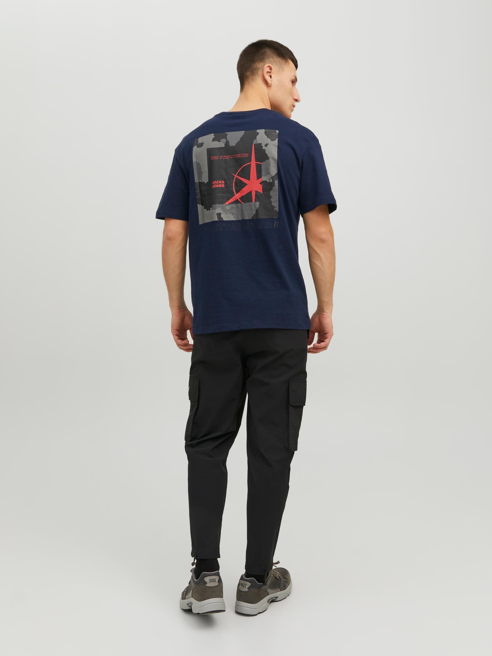 Jack Jones Erkek T-Shirt 12229885 Navy Blazer