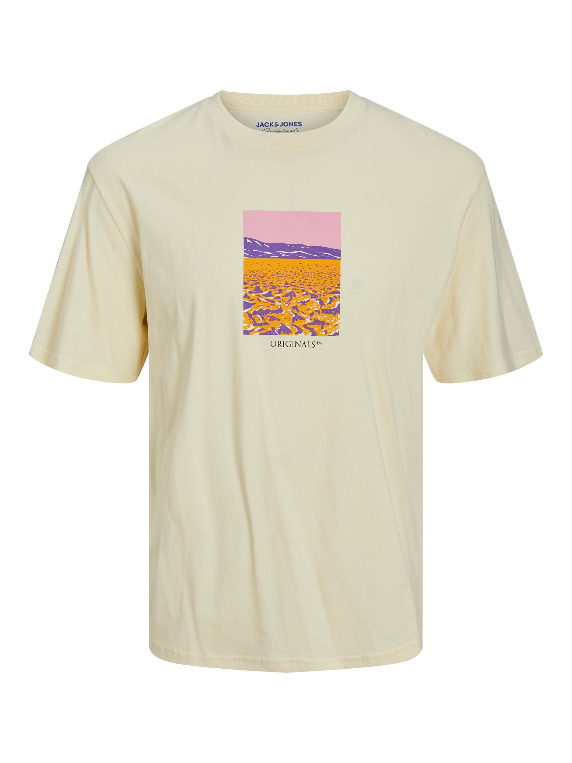 Jack Jones Erkek T-Shirt 12230734 Lemon Icing