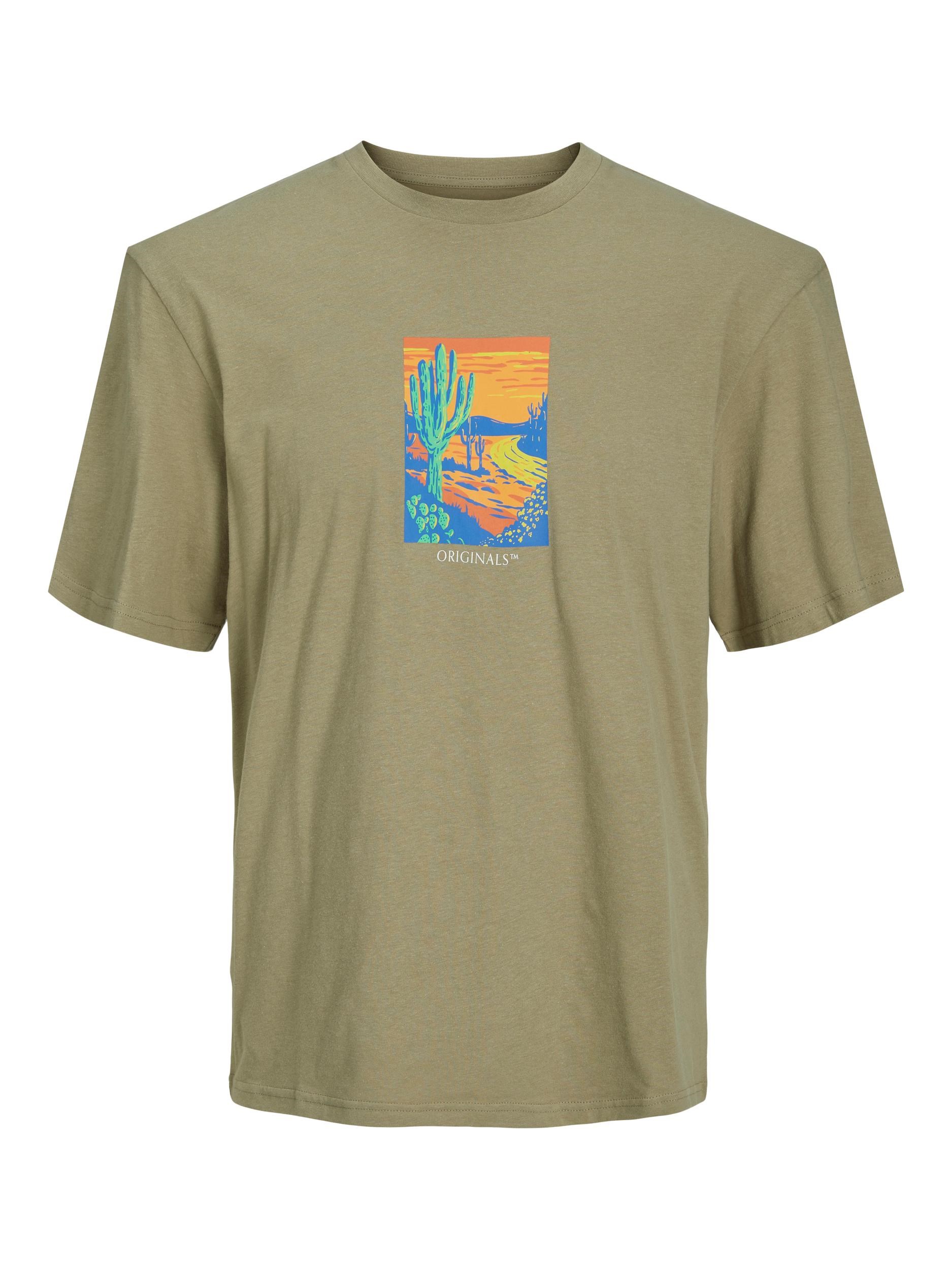 Jack Jones Erkek T-Shirt 12230734 Silver Sage