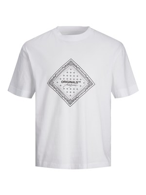 Jack Jones Erkek T-Shirt 12235738 Bright White