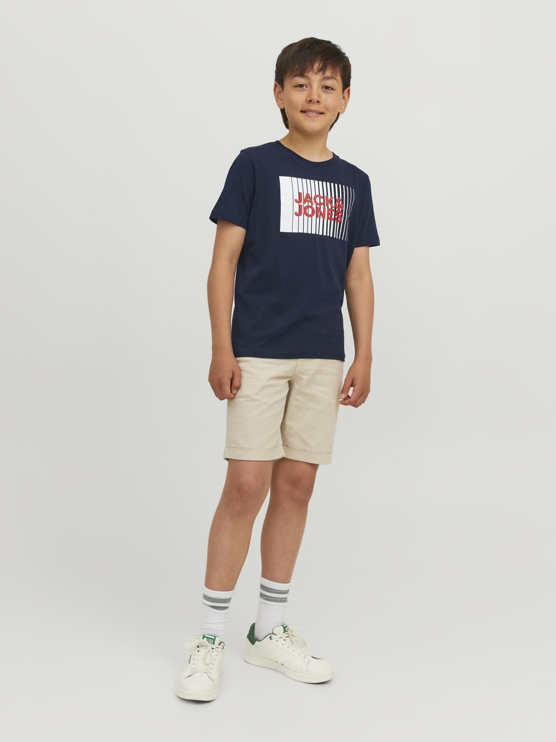 Jack Jones Erkek Çocuk T-Shirt 12237411 Navy Blazer