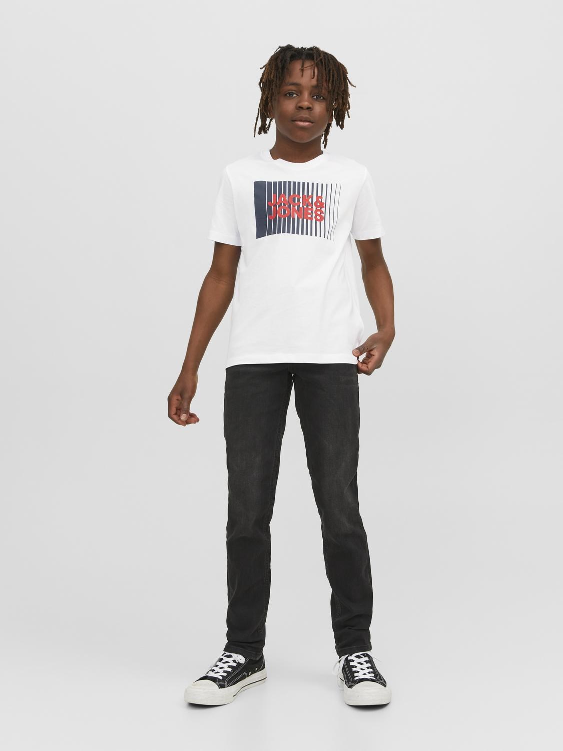 Jack Jones Erkek Çocuk T-Shirt 12237411 White