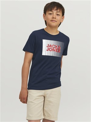 Jack Jones Erkek Çocuk T-Shirt 12237411 Navy Blazer