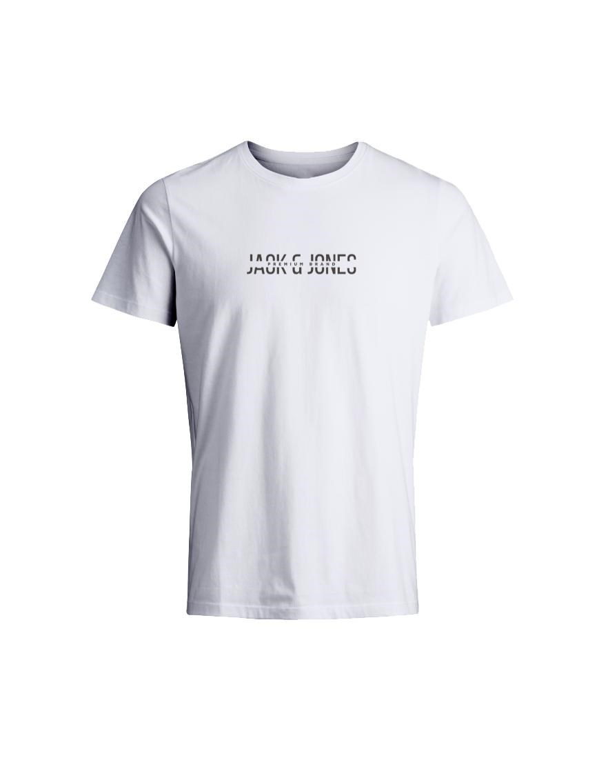 Jack Jones Erkek T-Shirt 12238924 Bright White