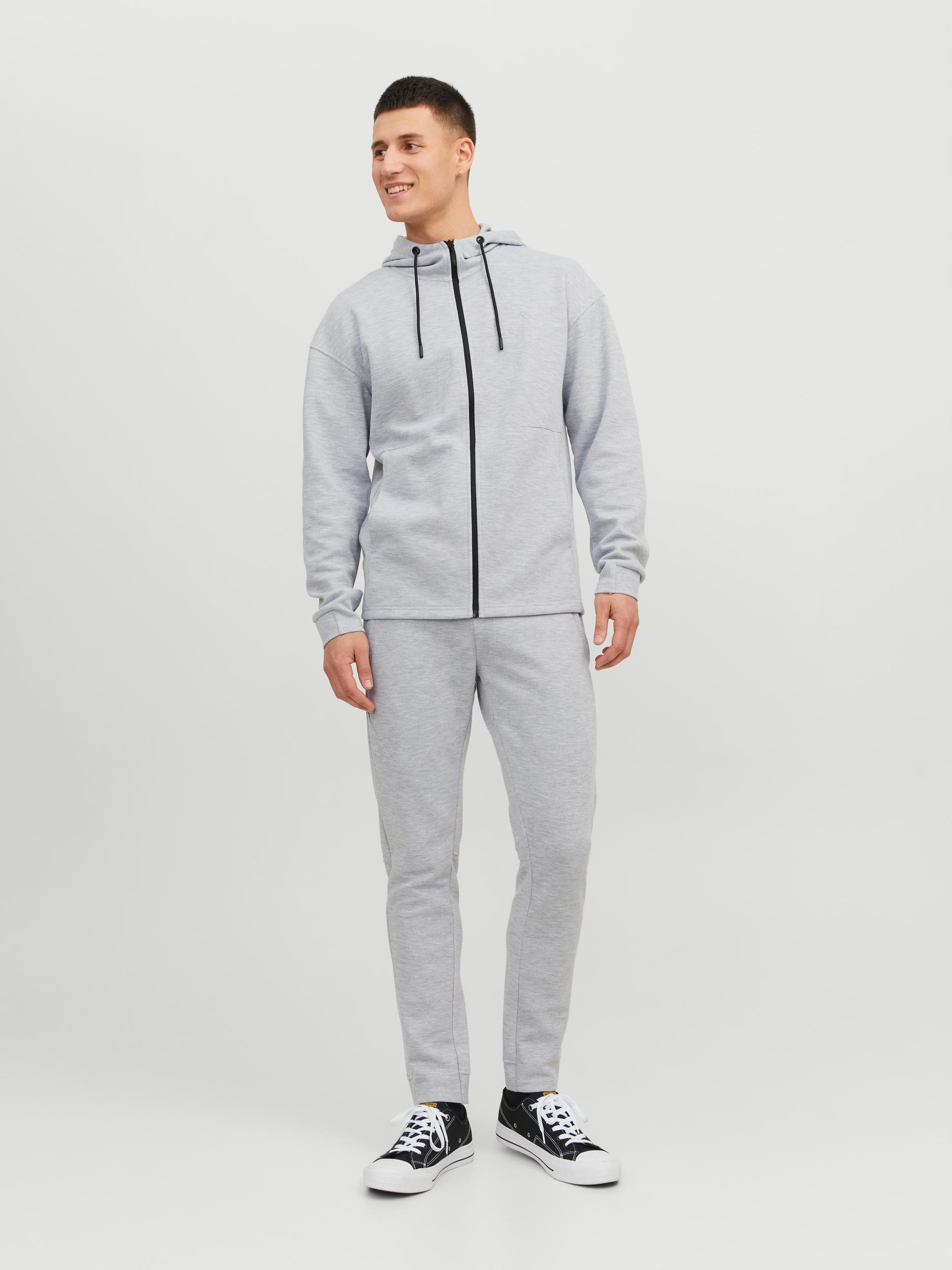 Jack Jones Erkek S-Shirt 12240595 Light Grey Melange