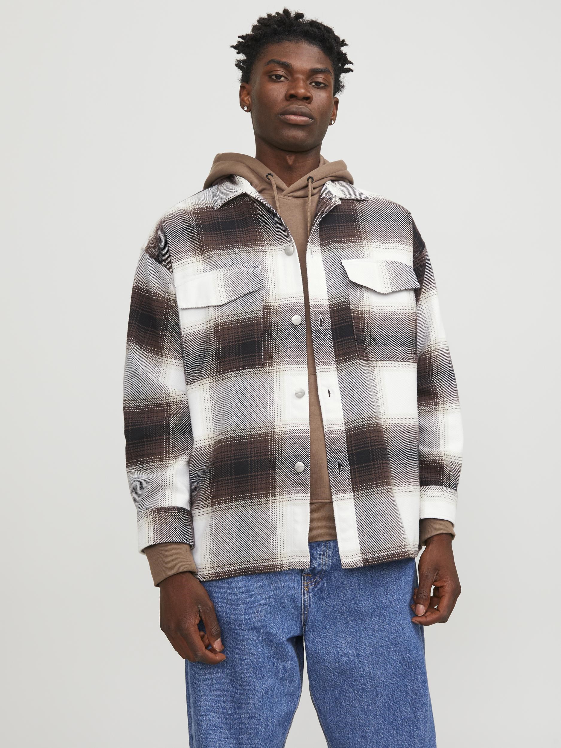 Jack Jones Erkek Gömlek 12246825 Chocolate Brown