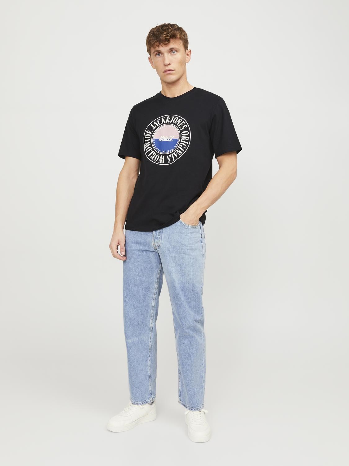 Jack Jones Erkek T-Shirt 12250411 Black