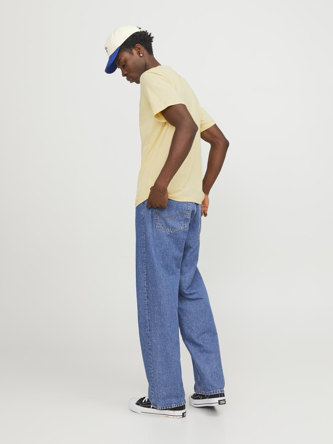 Jack Jones Erkek T-Shirt 12250411 Italian Straw