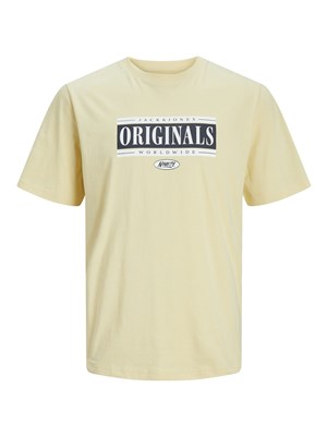 Jack Jones Erkek T-Shirt 12250411 Italian Straw