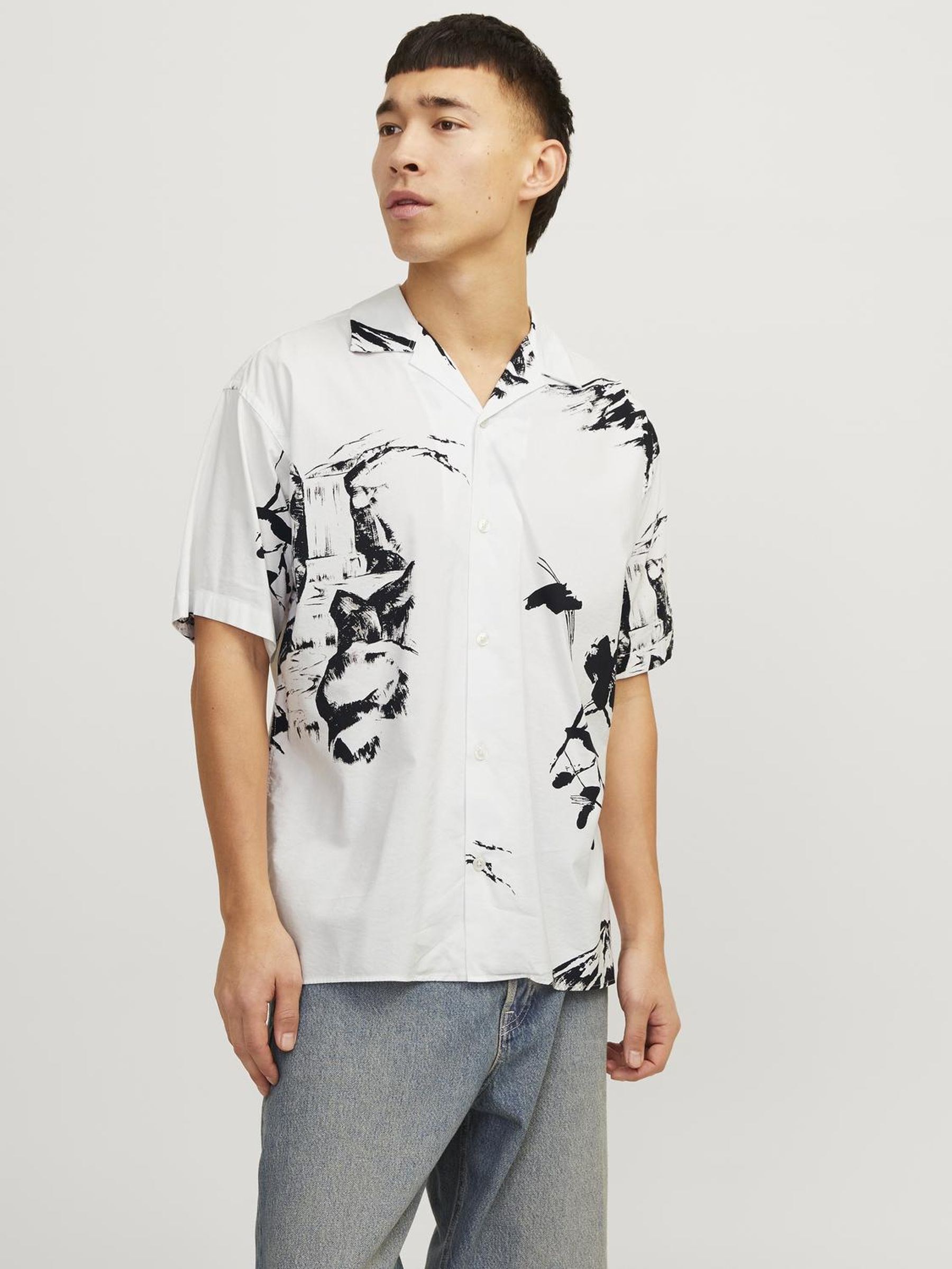Jack Jones Erkek Gömlek 12252948 Bright White