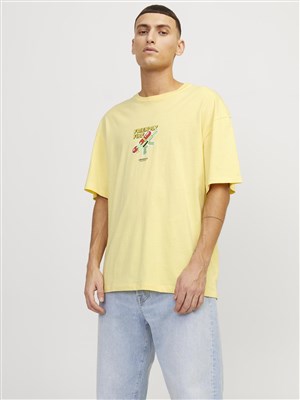 Jack Jones Erkek T-Shirt 12254169 Italian Straw