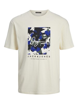 Jack Jones Erkek T-Shirt 12255517 Buttercream