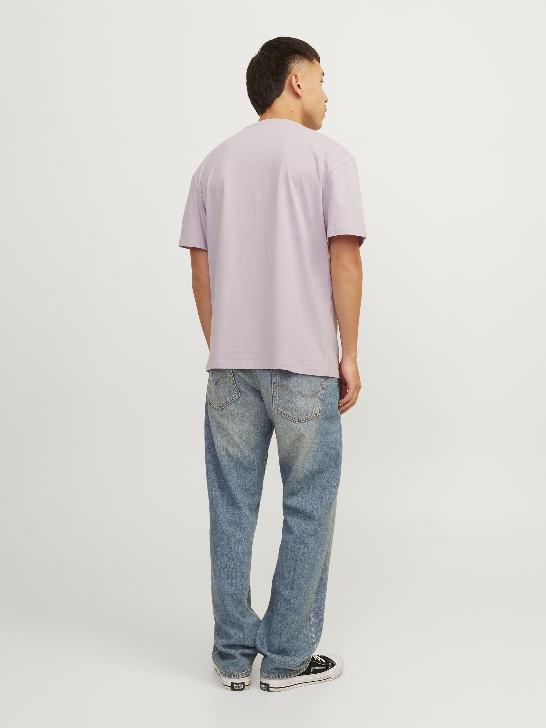 Jack Jones Erkek T-Shirt 12255569 Lavender Frost
