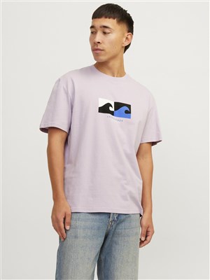 Jack Jones Erkek T-Shirt 12255569 Lavender Frost