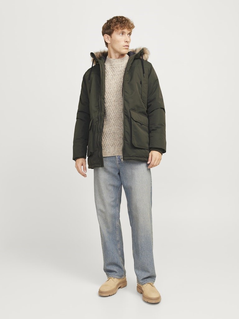 Jack Jones Erkek Parka 12258406 Rosin