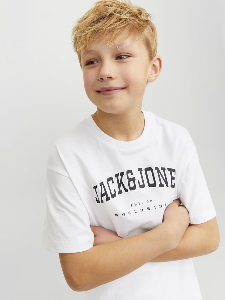Jack Jones Erkek Çocuk T-Shirt 12258924 White