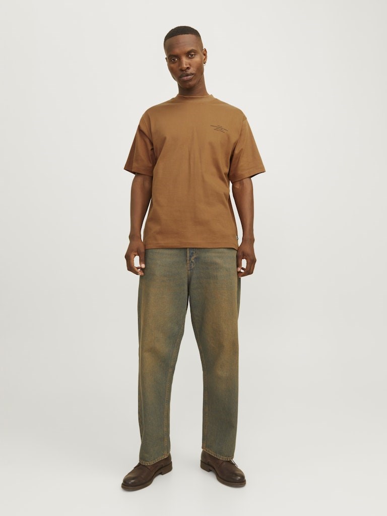 Jack Jones Erkek T-Shirt 12259357 Nuthatch