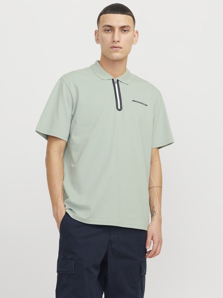 Jack Jones Erkek T-Shirt 12273127 Aqua Gray