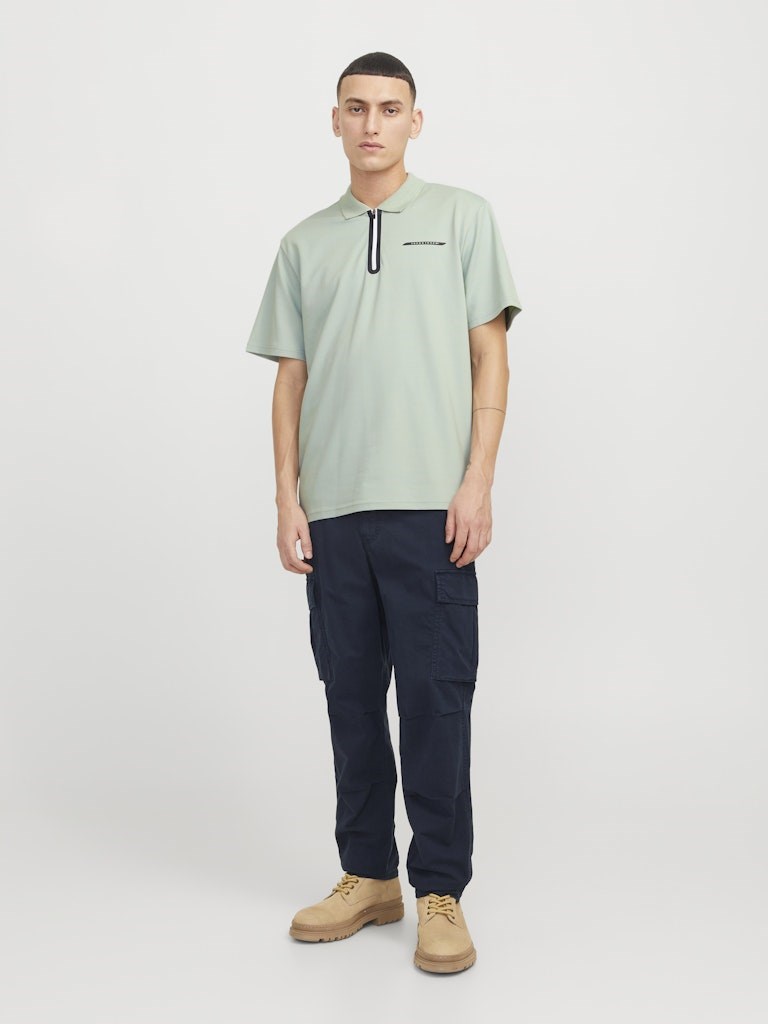 Jack Jones Erkek T-Shirt 12273127 Aqua Gray