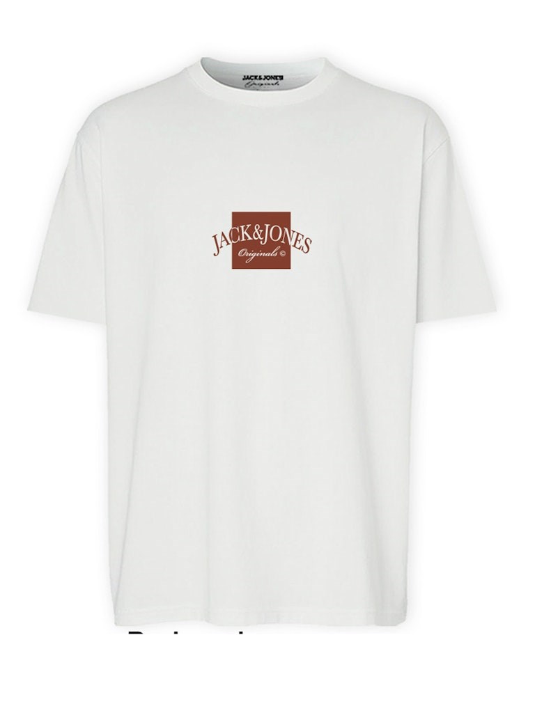 Jack Jones Erkek T-Shirt 12277888 Bright White