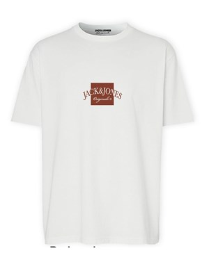 Jack Jones Erkek T-Shirt 12277888 Bright White