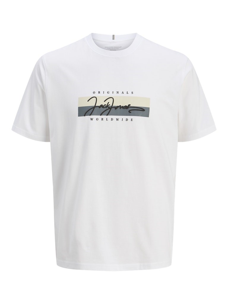 Jack Jones Erkek T-Shirt 12278266 Bright White