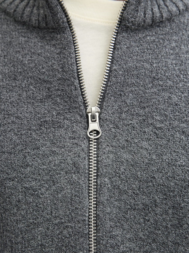 Jack Jones Erkek Kazak 12282749 Dark Grey Melange