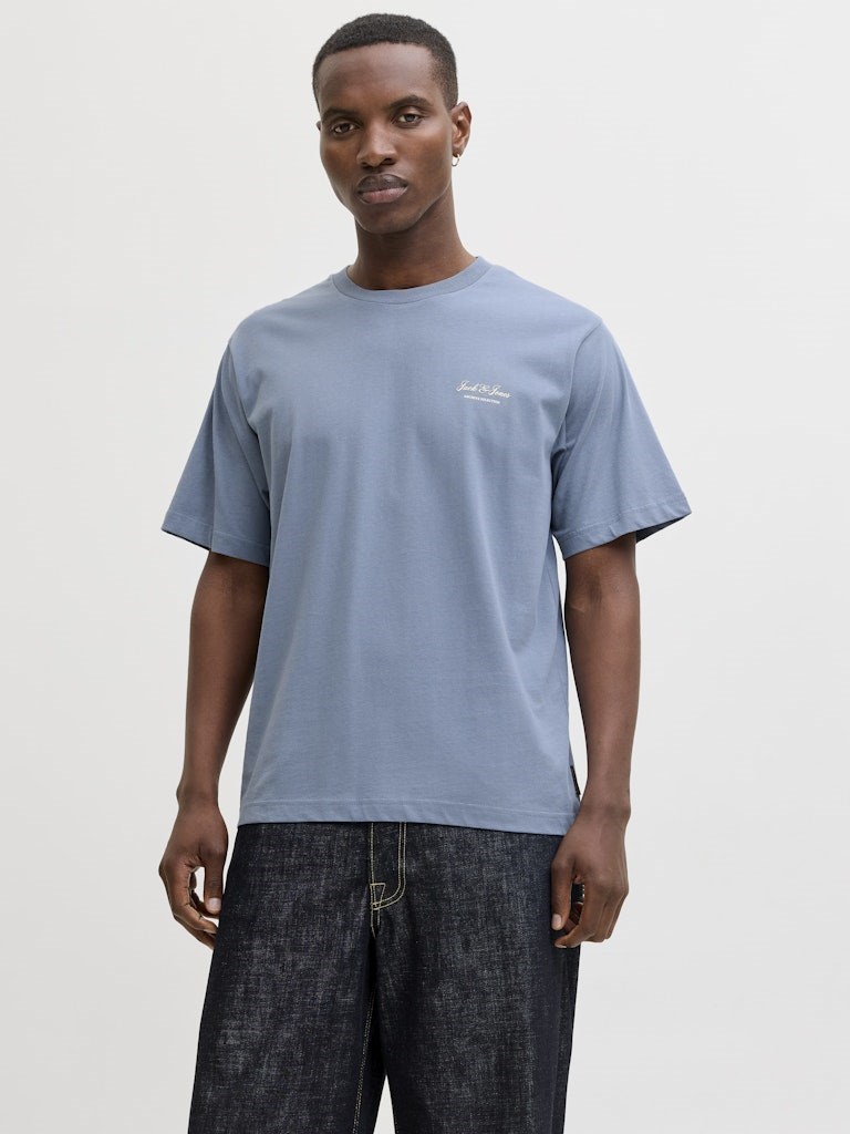 Jack Jones Erkek T-Shirt 12287990 Blue Mirage