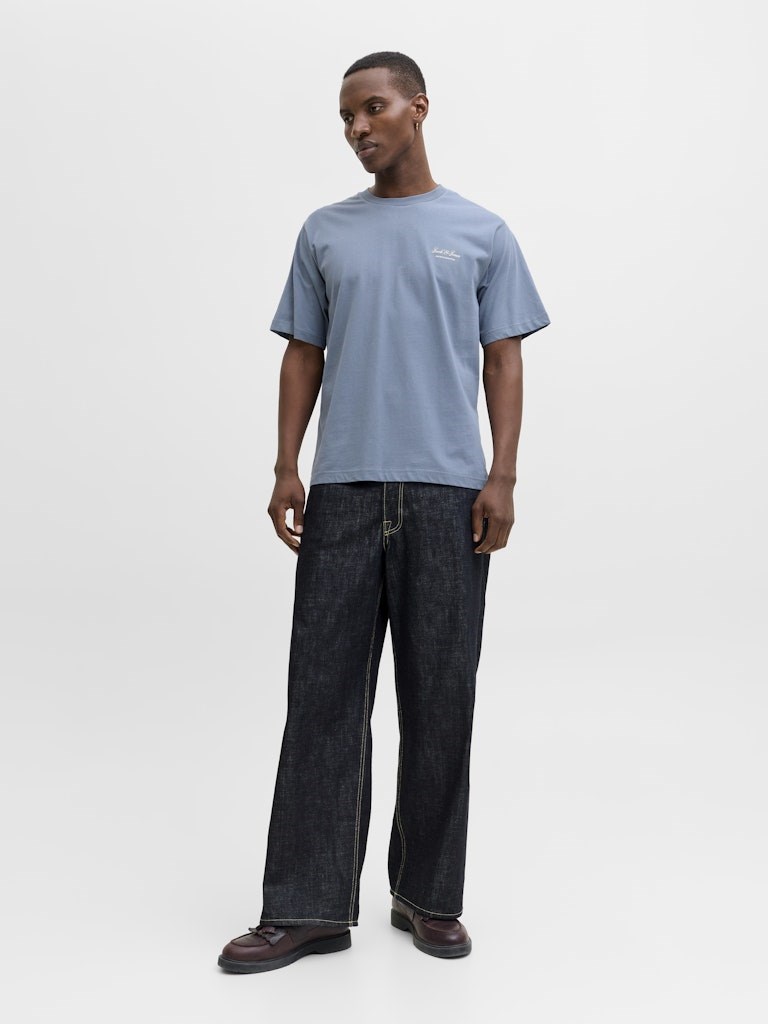 Jack Jones Erkek T-Shirt 12287990 Blue Mirage