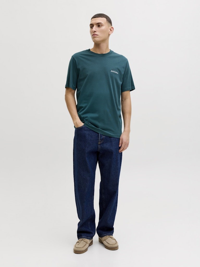 Jack Jones Erkek T-Shirt 12288113 Atlantic Deep
