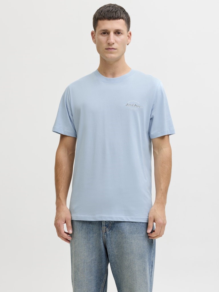 Jack Jones Erkek T-Shirt 12288113 Celestial Blue