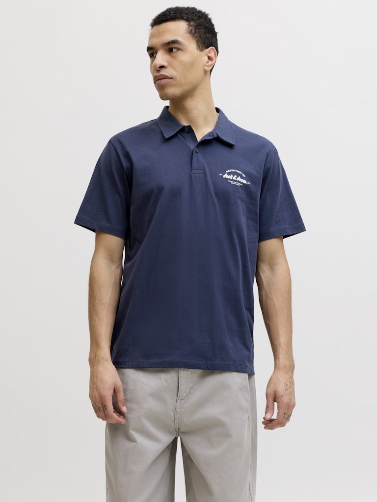 Jack Jones Erkek T-Shirt 12288118 Navy Blazer