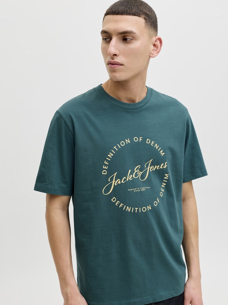 Jack Jones Erkek T-Shirt 12288377 Atlantic Deep