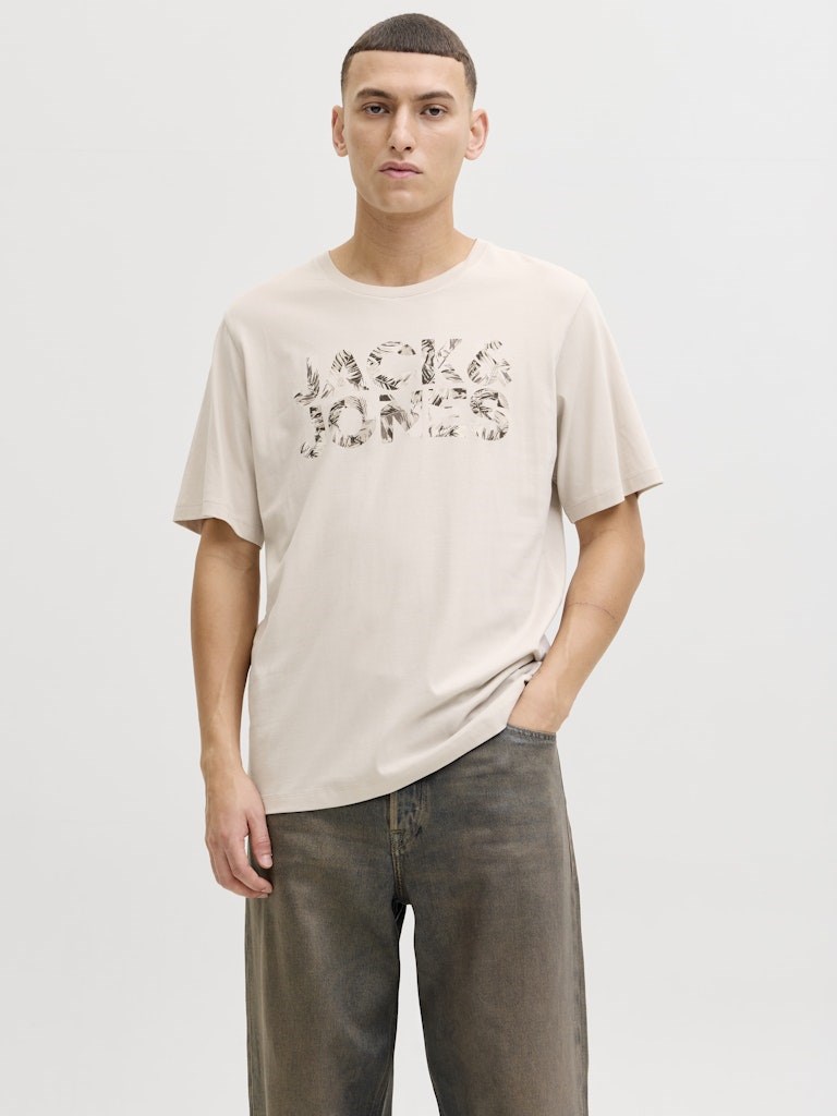 Jack Jones Erkek T-Shirt 12288536 Moonbeam