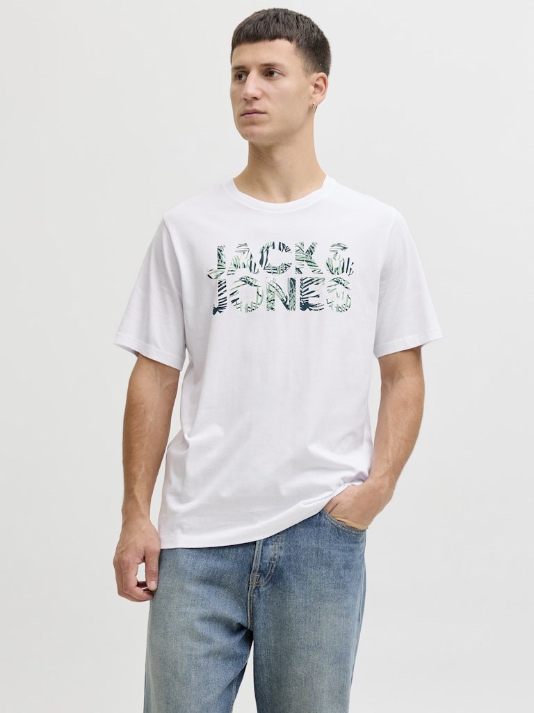 Jack Jones Erkek T-Shirt 12288536 White