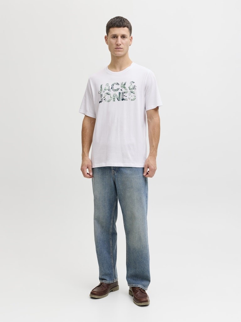 Jack Jones Erkek T-Shirt 12288536 White