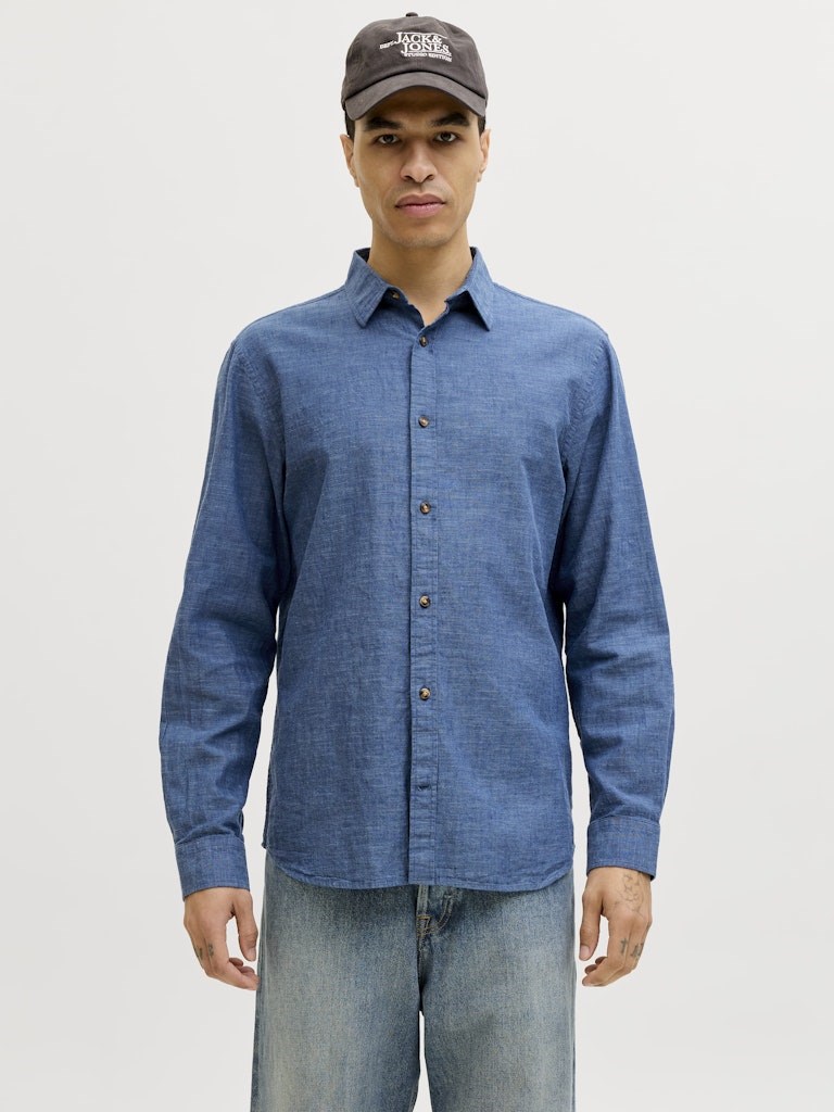 Jack Jones Erkek Gömlek 12289174 Navy Blazer