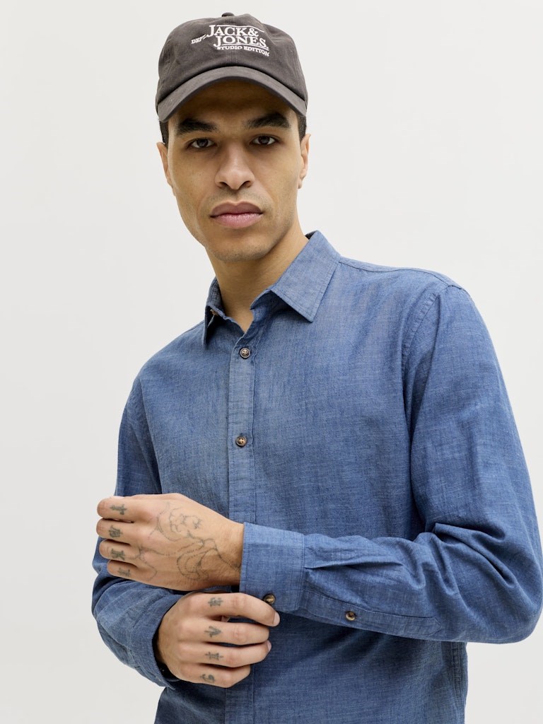 Jack Jones Erkek Gömlek 12289174 Navy Blazer