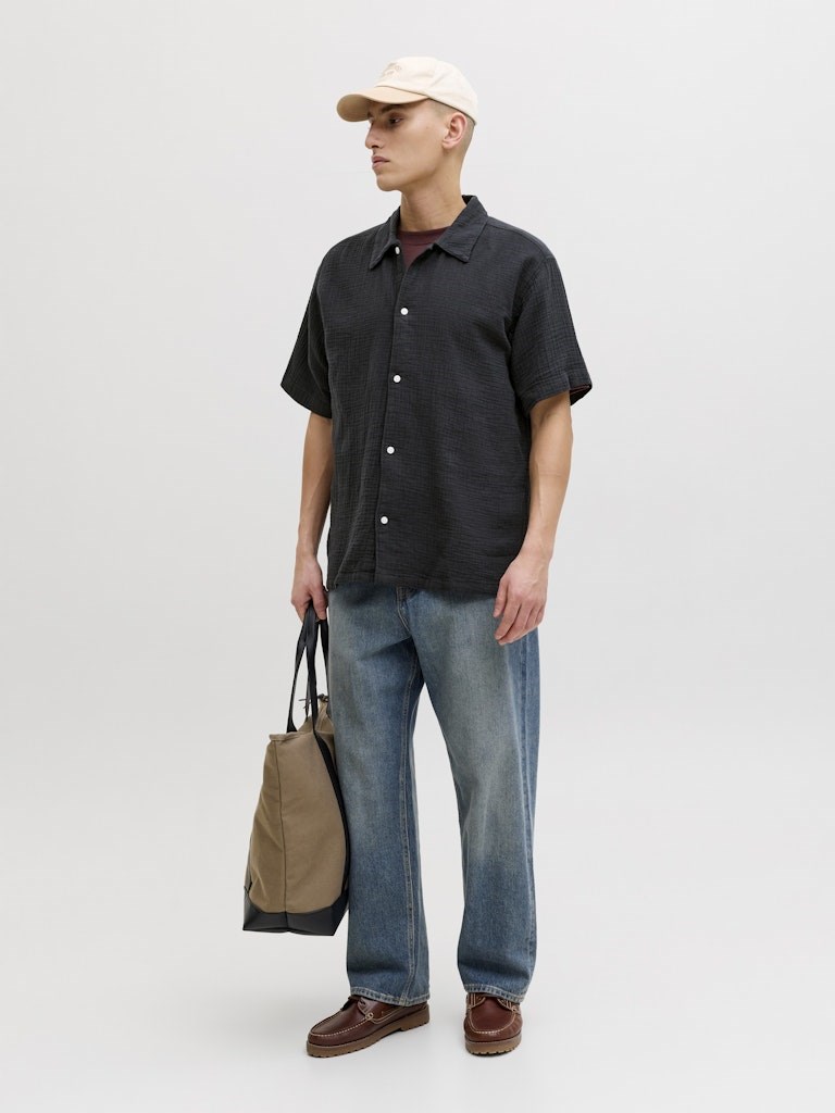 Jack Jones Erkek Gömlek 12291812 Black