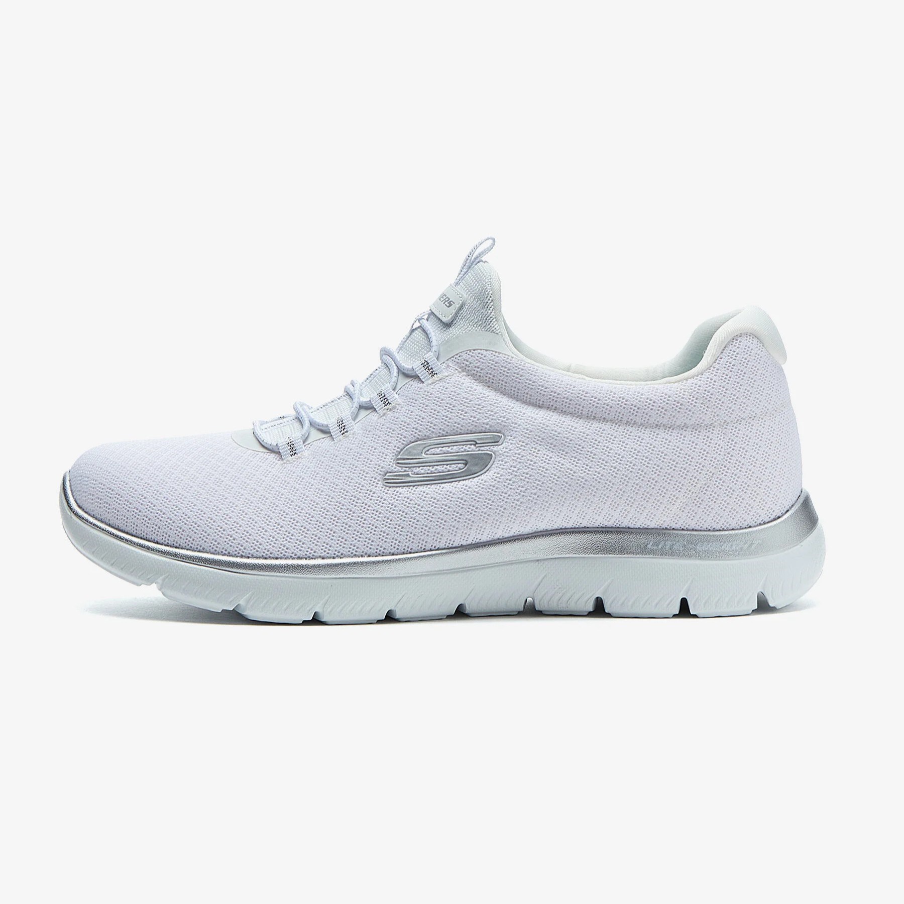 Skechers Kadın Ayakkabı 12980TK Beyaz/Gümüş