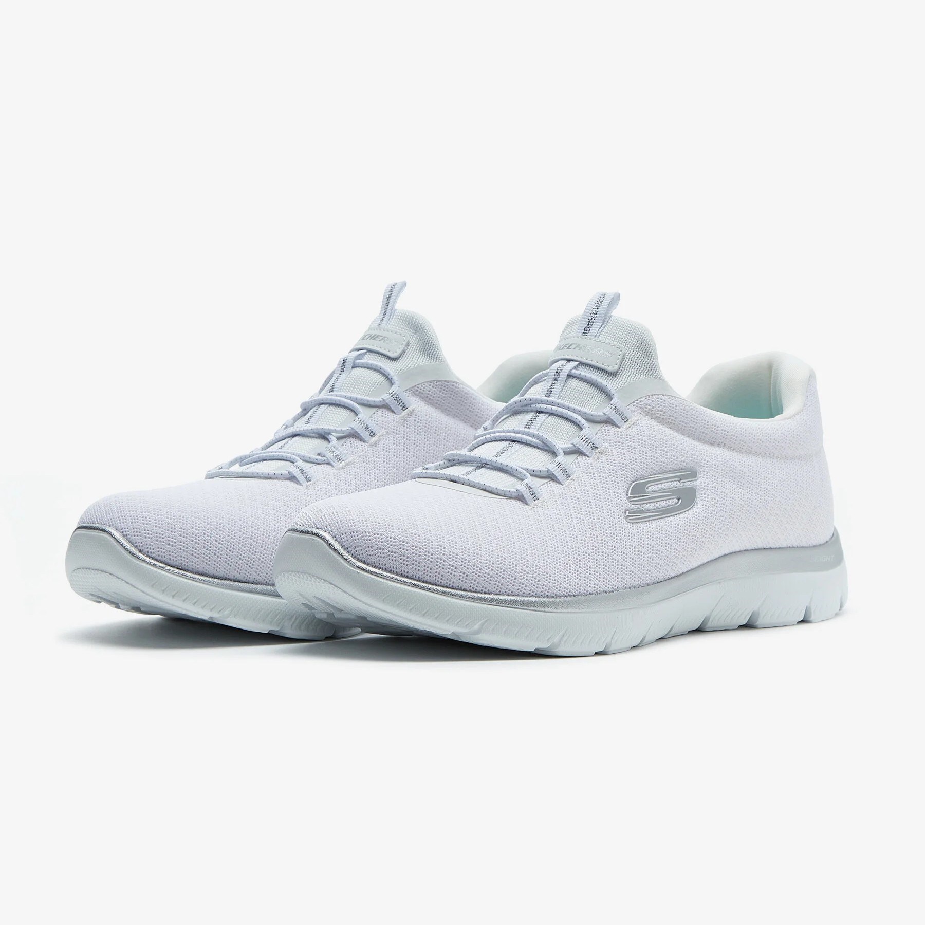Skechers Kadın Ayakkabı 12980TK Beyaz/Gümüş